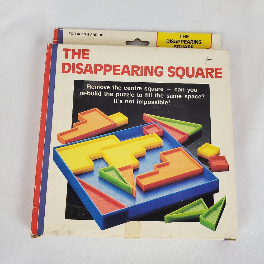 Vintage "The Disappearing Square" Puzzle Game Ages 8 & Up